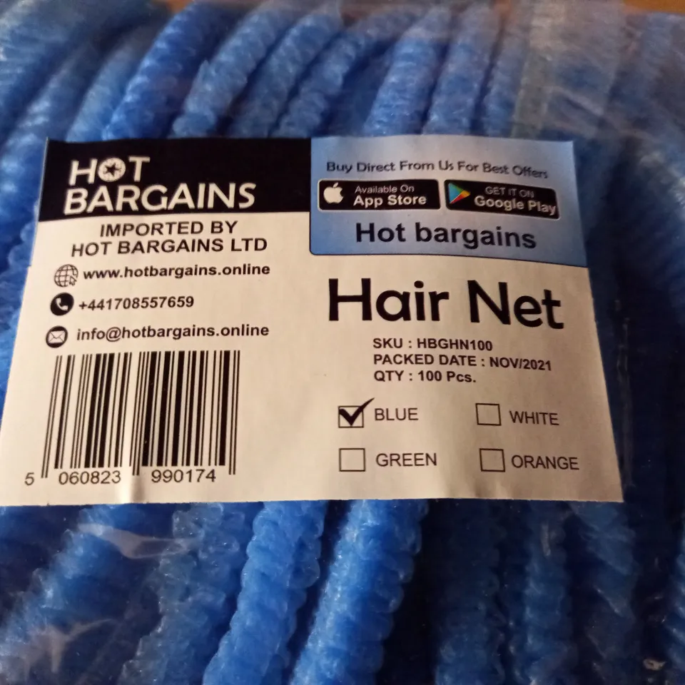 LOT OF 4 PACKS OF DISPOSABLE HAIR NETS