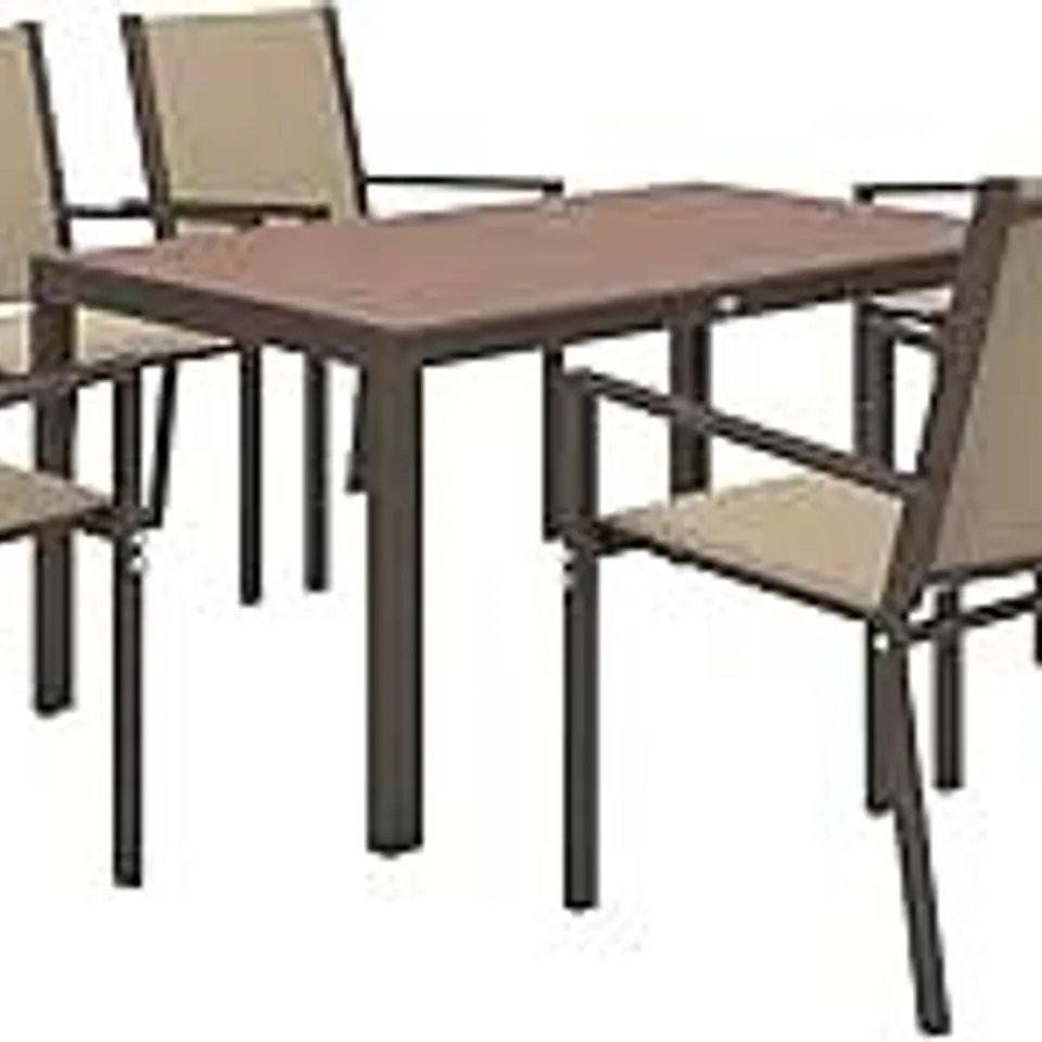 BOXED 6-PERSON PATIO DINING SET WITH RECTANGULAR TABLE (3 BOXES)