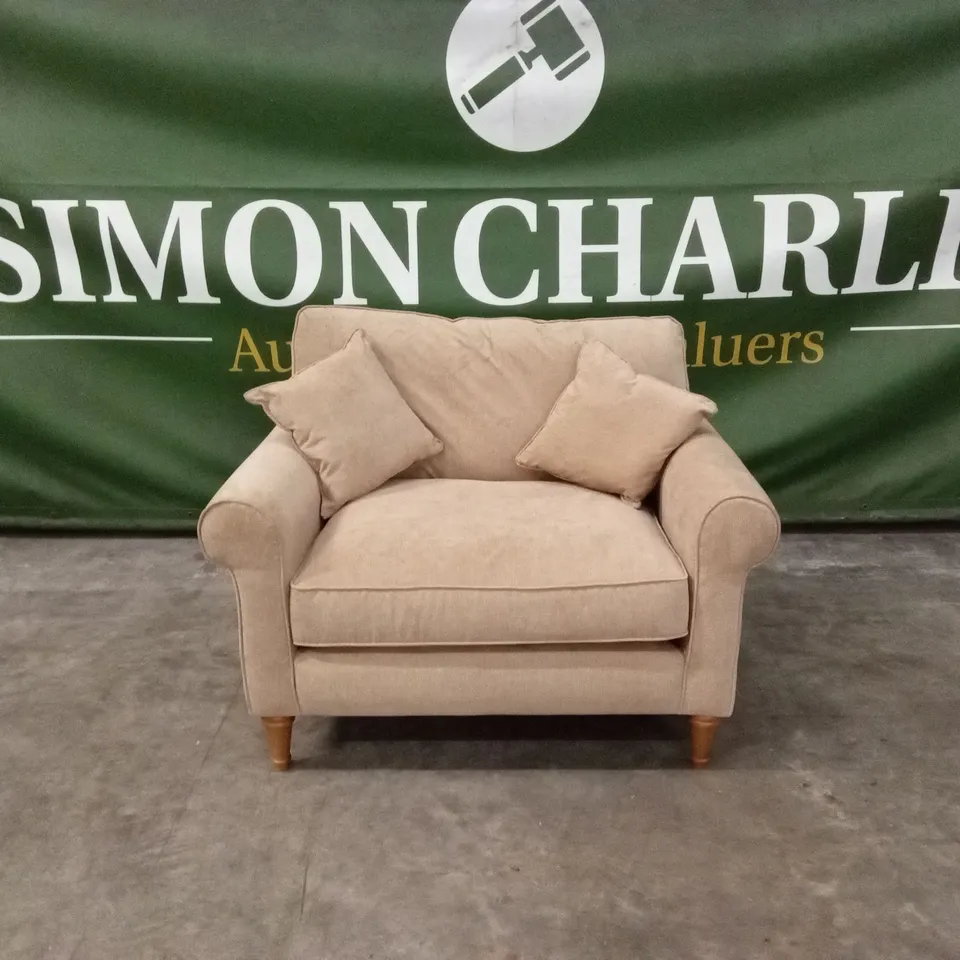 WILLIAM FABRIC ARMCHAIR - SAND RRP £749