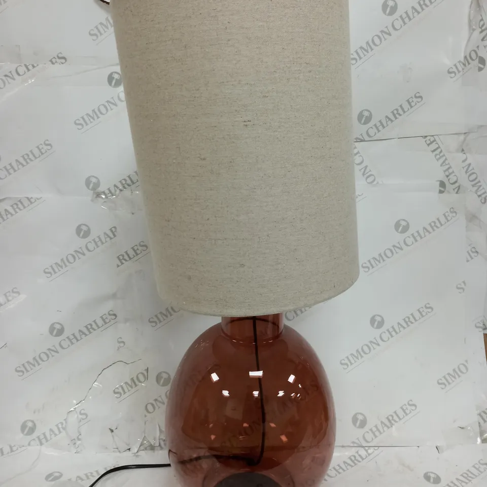 EMIR AMBER GLASS TABLE LAMP 