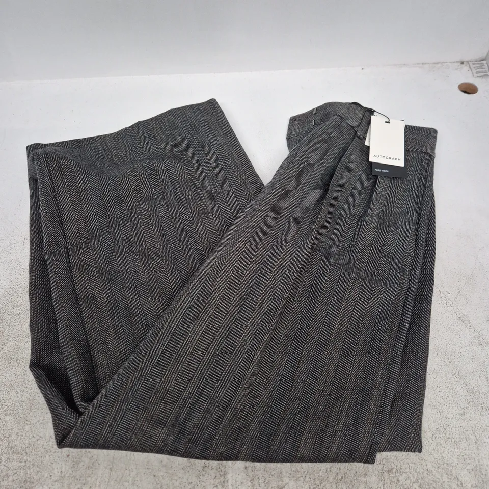 AUTOGRAPH WOMEN’S GREY PINSTRIPE TROUSERS – UK 8 (SIZE 8) – WITH TAGS