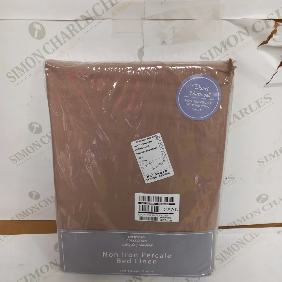 EVERYDAY COLLECTION NON IRON PERCALE BED LINEN - SINGLE RRP £17