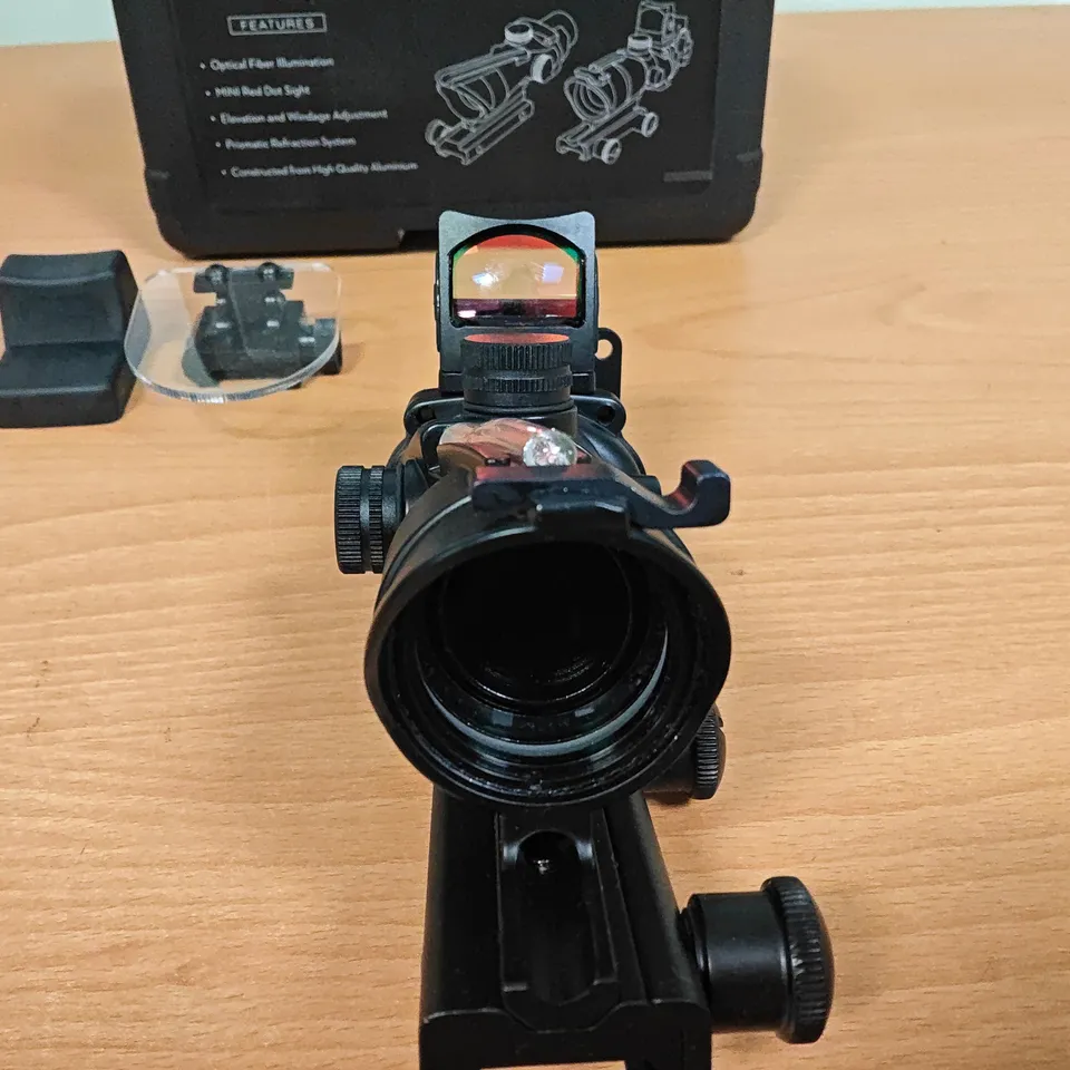 TREYTECH 4X32 SCOPE WITH FIBER OPTIC SIGHT – MOUNT & CASE
