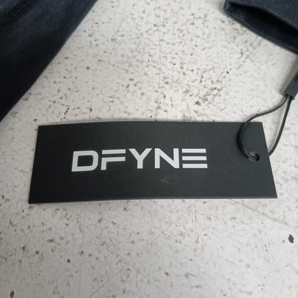 DFYNE VISION FLARES – MIDNIGHT BLACK TROUSERS, SIZE M (REGULAR)