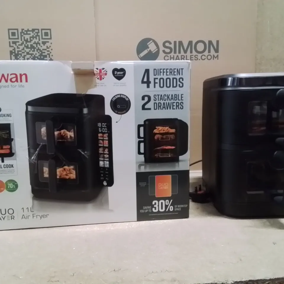 BOXED SWAN 11L MANUAL AIR FRYER OVEN