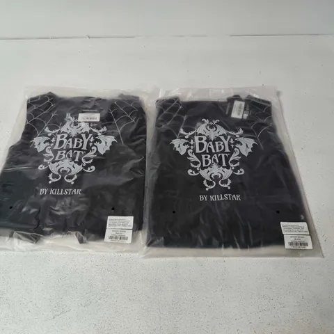 LOT OF APPROXIMATELY 45 BRAND NEW KILLSTAR SPOOKY SPIDER ITEMS IN BLACK - VARIOUS YOUTH SIZES
