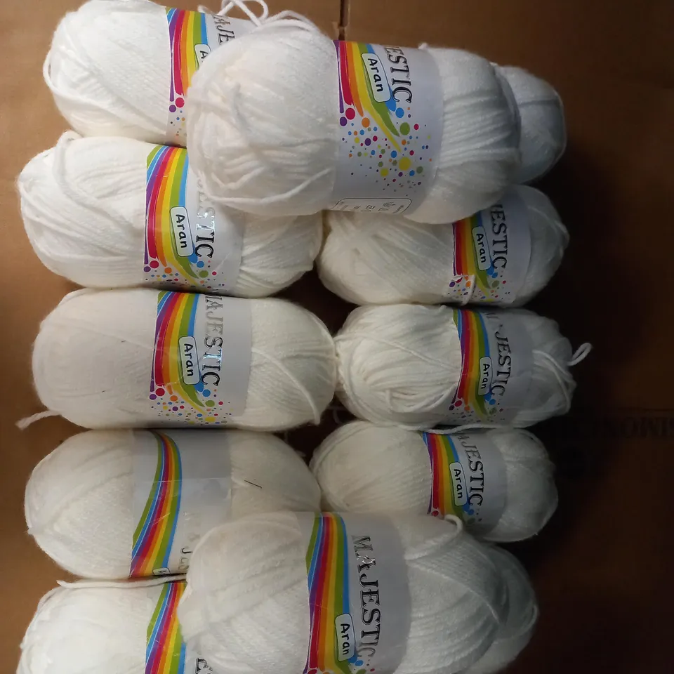 LOT OF 12 MAJESTIC ARAN BALL OF YARN 
