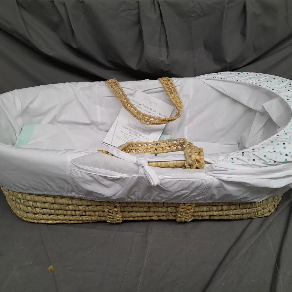 KINDER HANDMADE PALM MOSES BASKET - COLLECTION ONLY