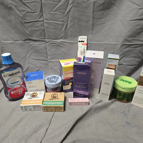 APPROXIMATELY 20 ASSORTED COSMETICS ITEMS TO INCLUDE WHITENING TOOTHPASTE, OEZOEZ BODY COVERAGE PERFECTER, TATTOO BUTTER, ETC 