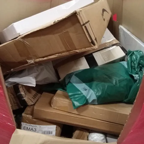 PALLET OF ASSORTED HOUSEHOLD GOODS AND PRODUCTS TO INCLUDE; BOXED FURNITURE ETC 