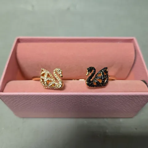 BOXED SWAROVSKI FACET SWAN BANGLE MULTI COLOURED