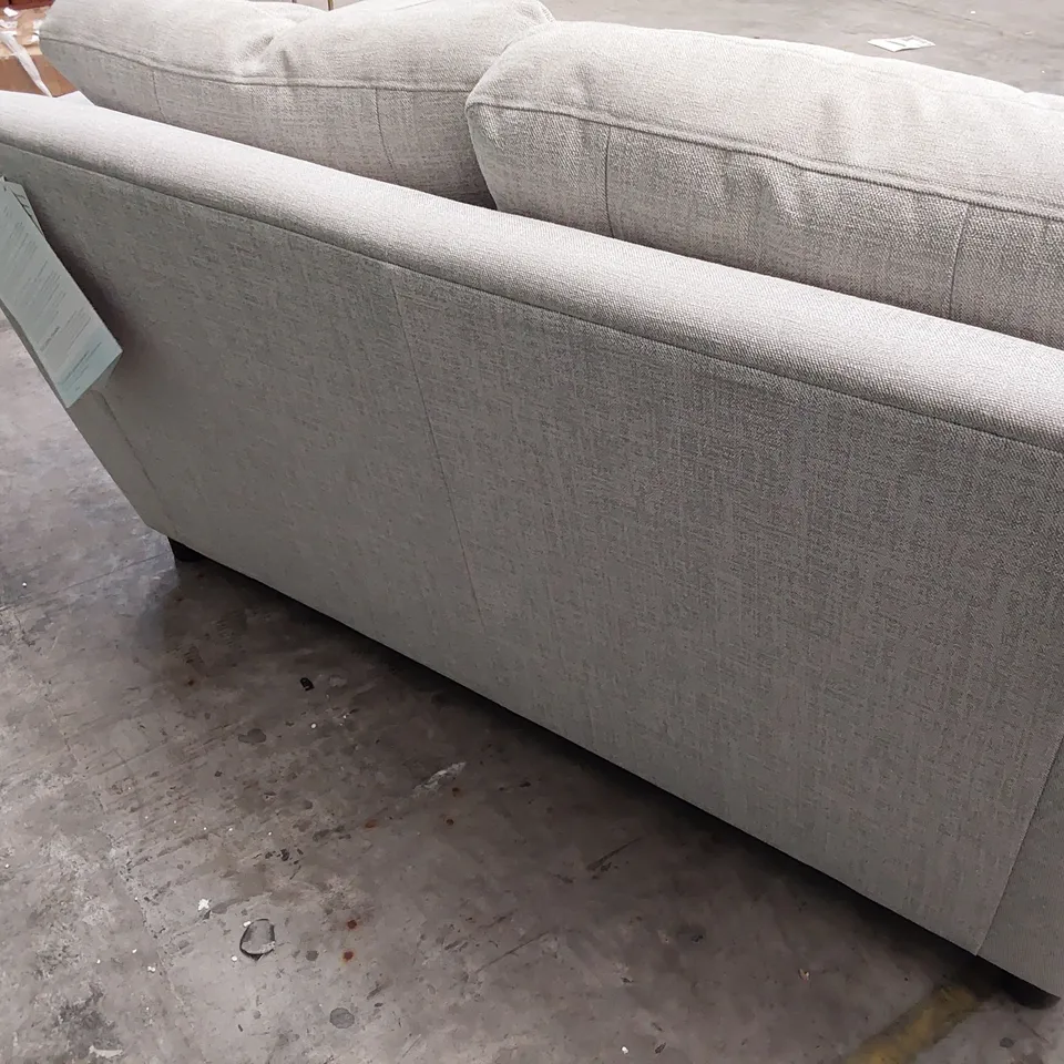 QUALITY BRITISH MADE LOUNGE Co TWO SEATER SOFA GREY FABRIC 