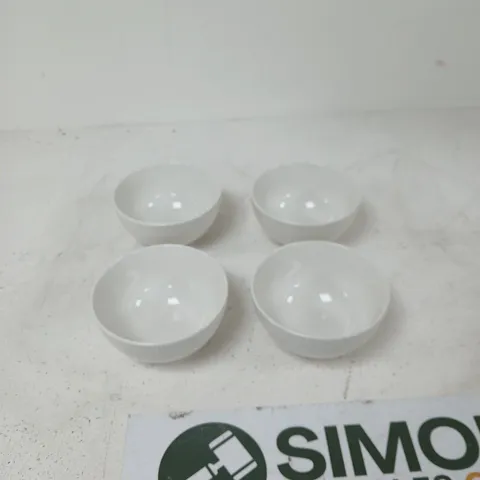 SET OF 4 WHITE PORCELAIN BOWLS