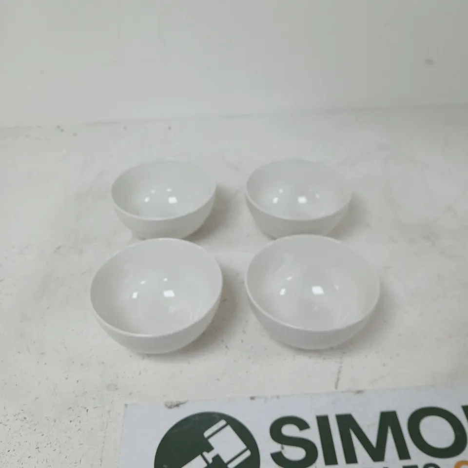 SET OF 4 WHITE PORCELAIN BOWLS