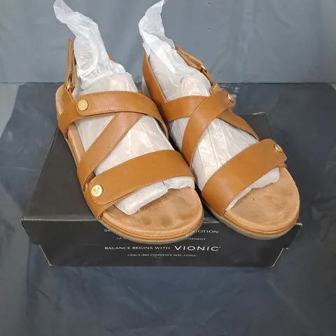 BOXED PAIR OF VIONIC COPAL CYPRESS SANDALS - 6