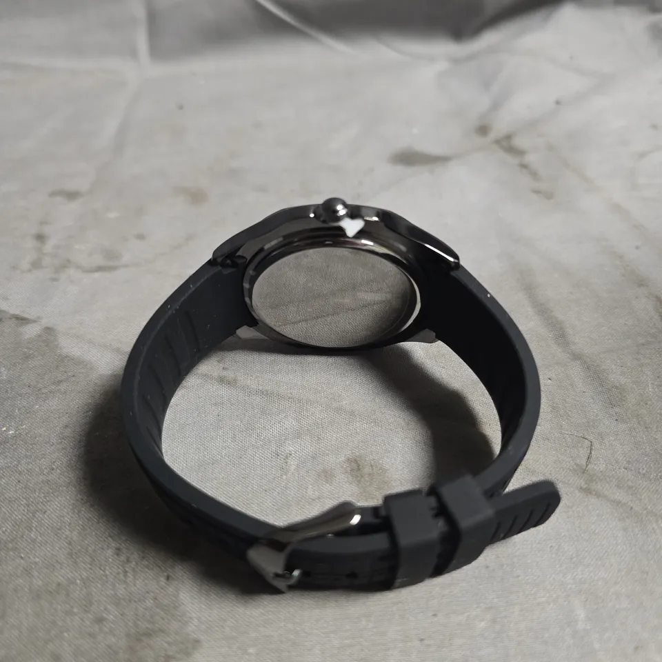 BOXED LOUIS LACOMBE WATCH – BLUE DIAL, BLACK RUBBER STRAP