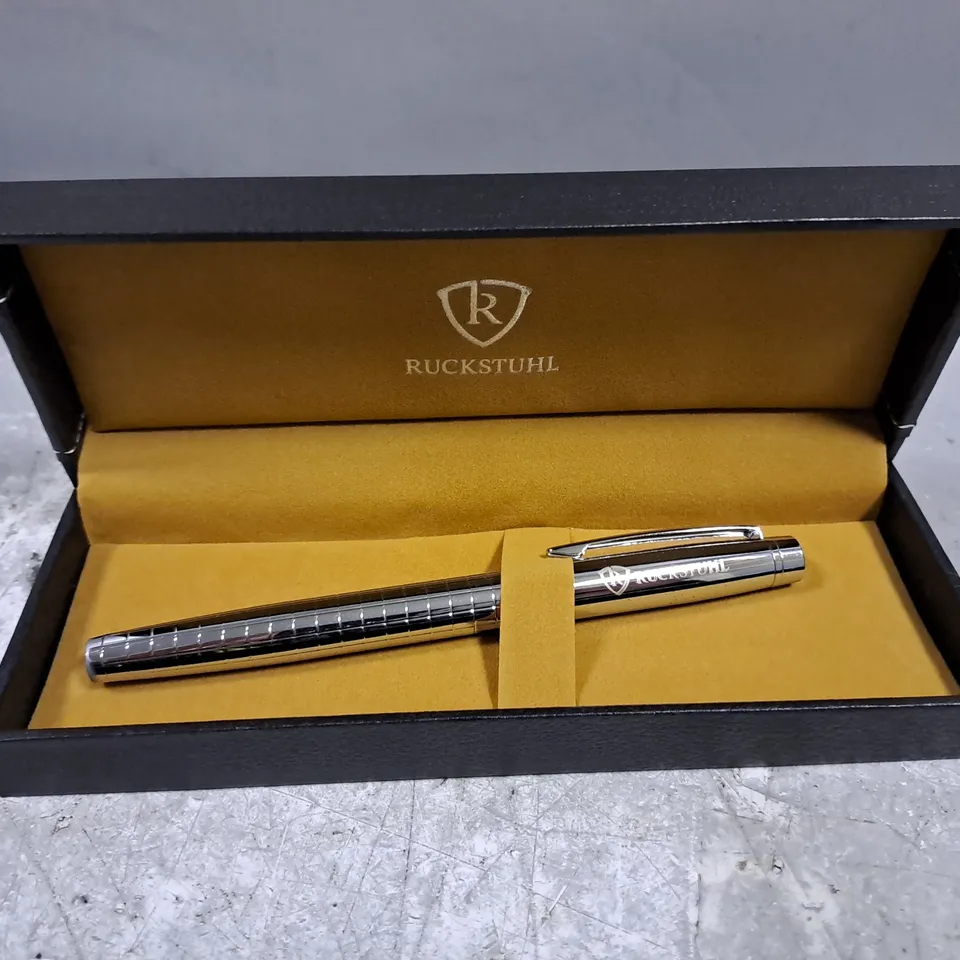 RUCKSTUHL STAINLESS STEEL LUXURY PEN IN GIFT BOX