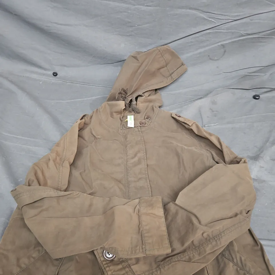 DENIM CO WOMEN'S KHAKI HOODED JACKET – UK 10 (EU 38)