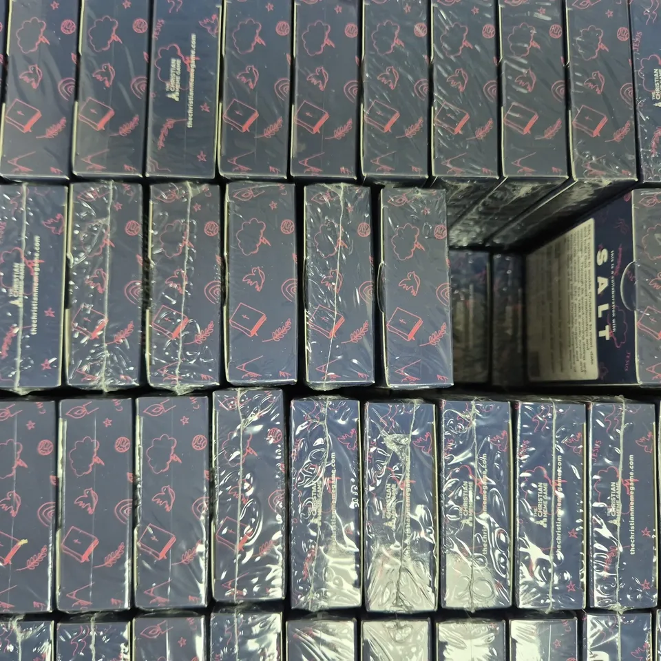 BOX OF APPROXIMATELY 100 SEALED GREAT BRITISH PACKS FOR THE CHRISTIAN MEME GAME