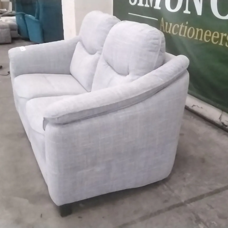 QUALITY G-PLAN BRITISH MADE HARDWOOD FRAMED JACKSON TWO SEATER BEACH DUCK EGG FABRIC SOFA