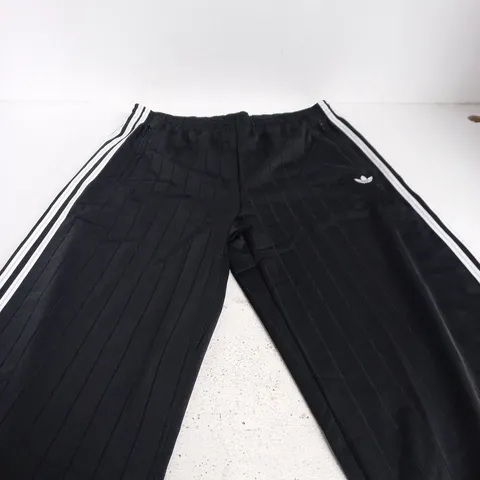 ADIDAS BLACK TRACK PANTS WITH WHITE STRIPES – UK L (MEN'S)