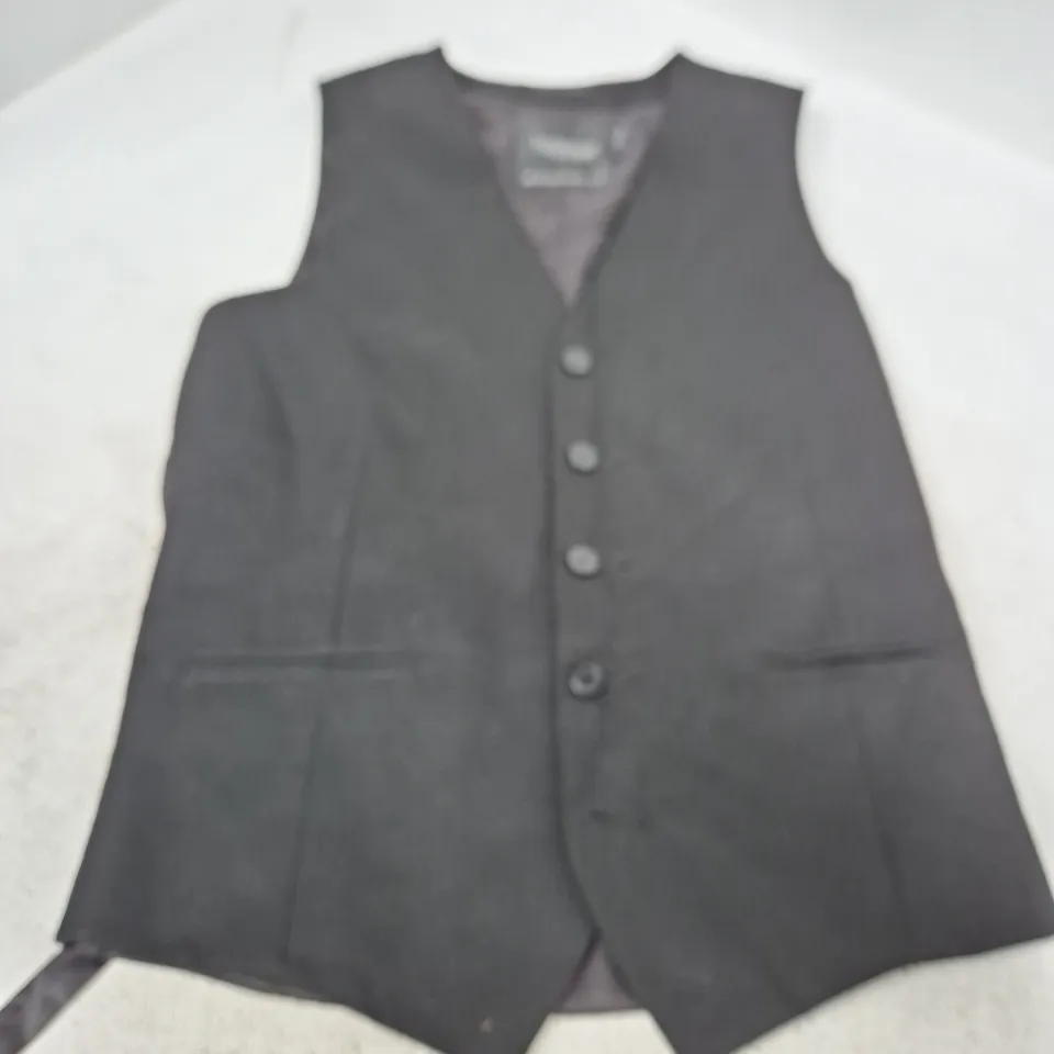 TOPMAN WAISTCOAT – BLACK, UK 38 (EUR 96CM / US 38) – MEN'S