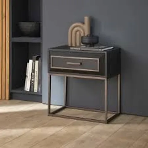 BRAND NEW HOMESDIRECT365 LANSBURY BLACK BEDSIDE CABINET