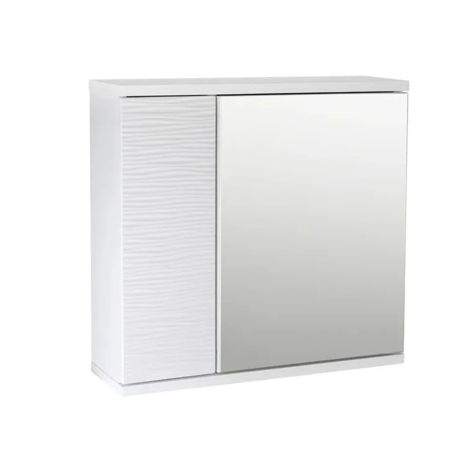 BOXED MINAXI MIRRORED CABINET WHITE (1 BOX)