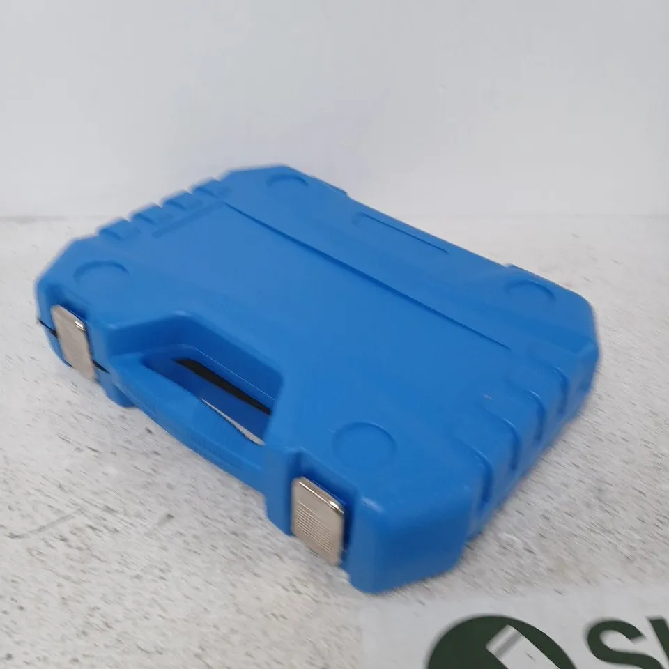 BLUE SOCKET SET IN CARRY CASE WITH BITS – PLASTIC TOOL BOX