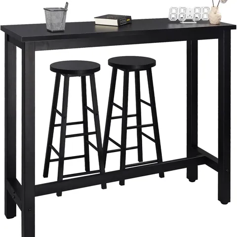 BOXED SET OF 2 WOLTU BLACK BAR STOOLS