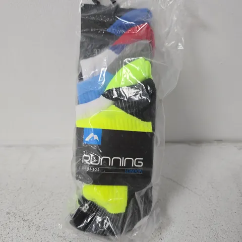 MORE MILE LONDON RUNNING SOCK – MEN'S UK 8.5-10.5 (EUR 42-45) NEON YELLOW/BLACK