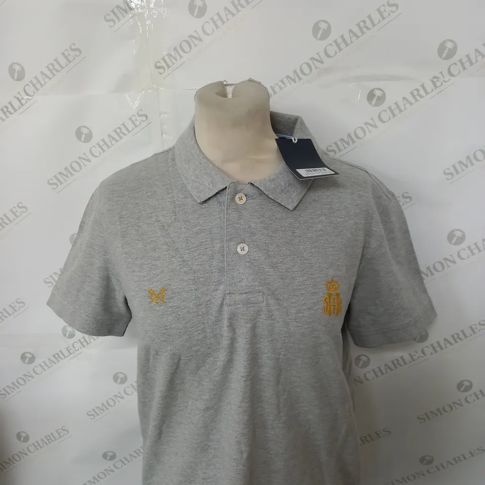 CREW CLOTHING COMPANY CRESTED STRETCH POLO SHIRT SIZE S