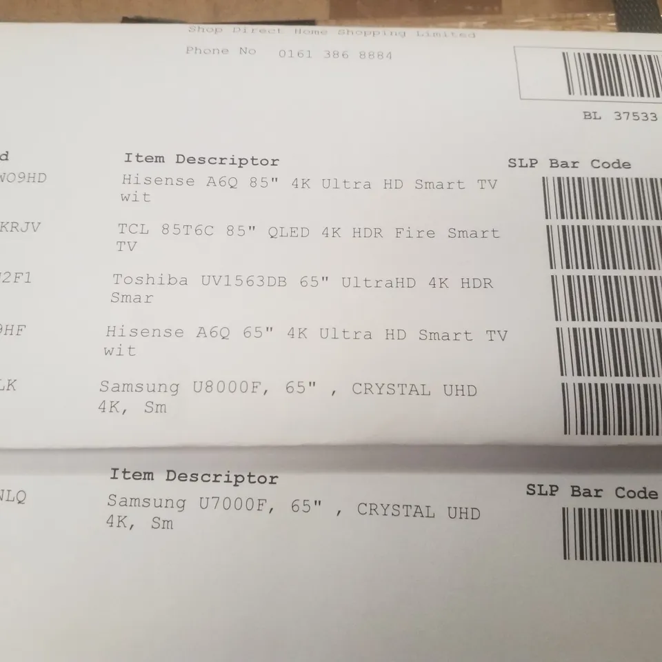 PALLET CONTAINING 6 ASSORTED DAMAGED TVS