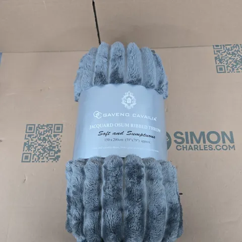 GAVENO CAVALIA JACQUARD RIBBED THROW β SOFT & SUMPTUOUS, 150 X 200 CM