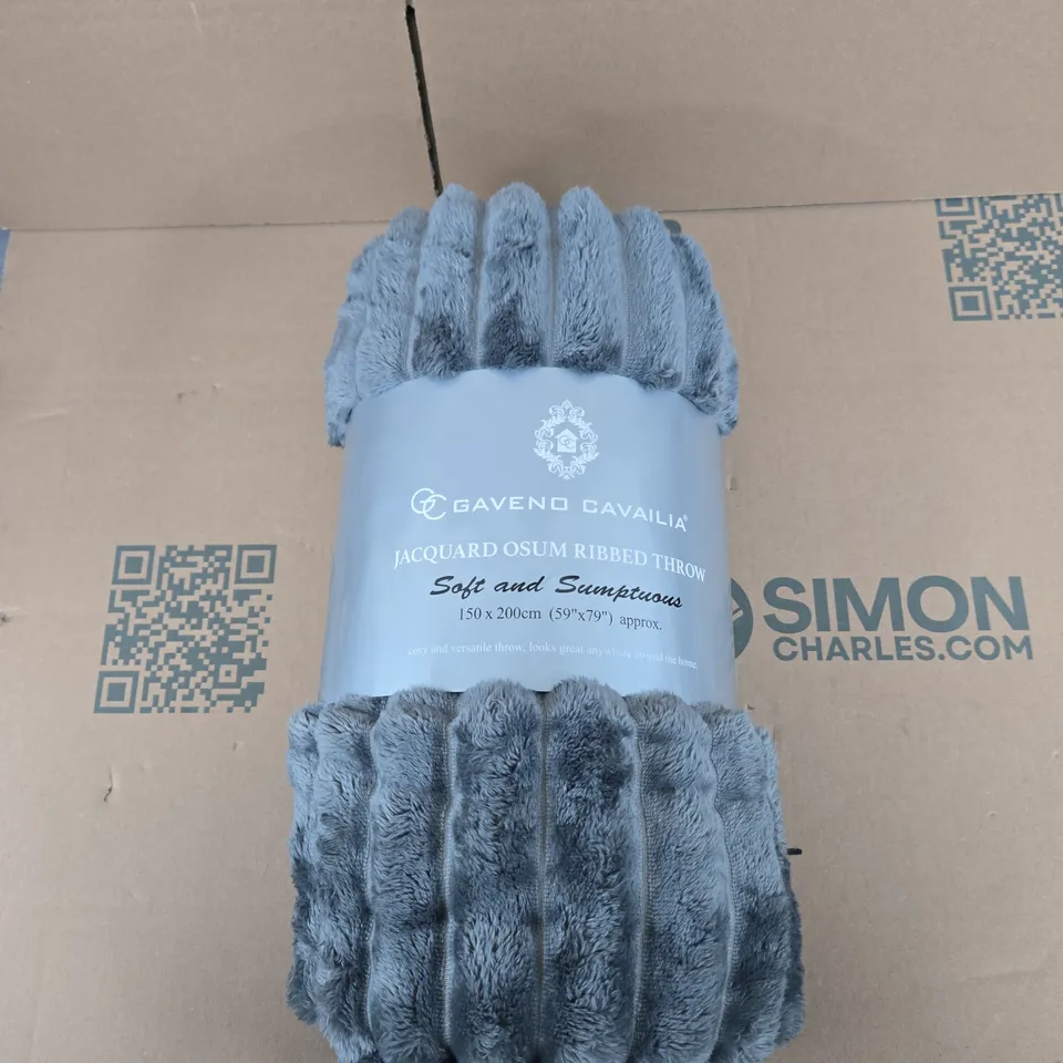 GAVENO CAVALIA JACQUARD RIBBED THROW – SOFT & SUMPTUOUS, 150 X 200 CM