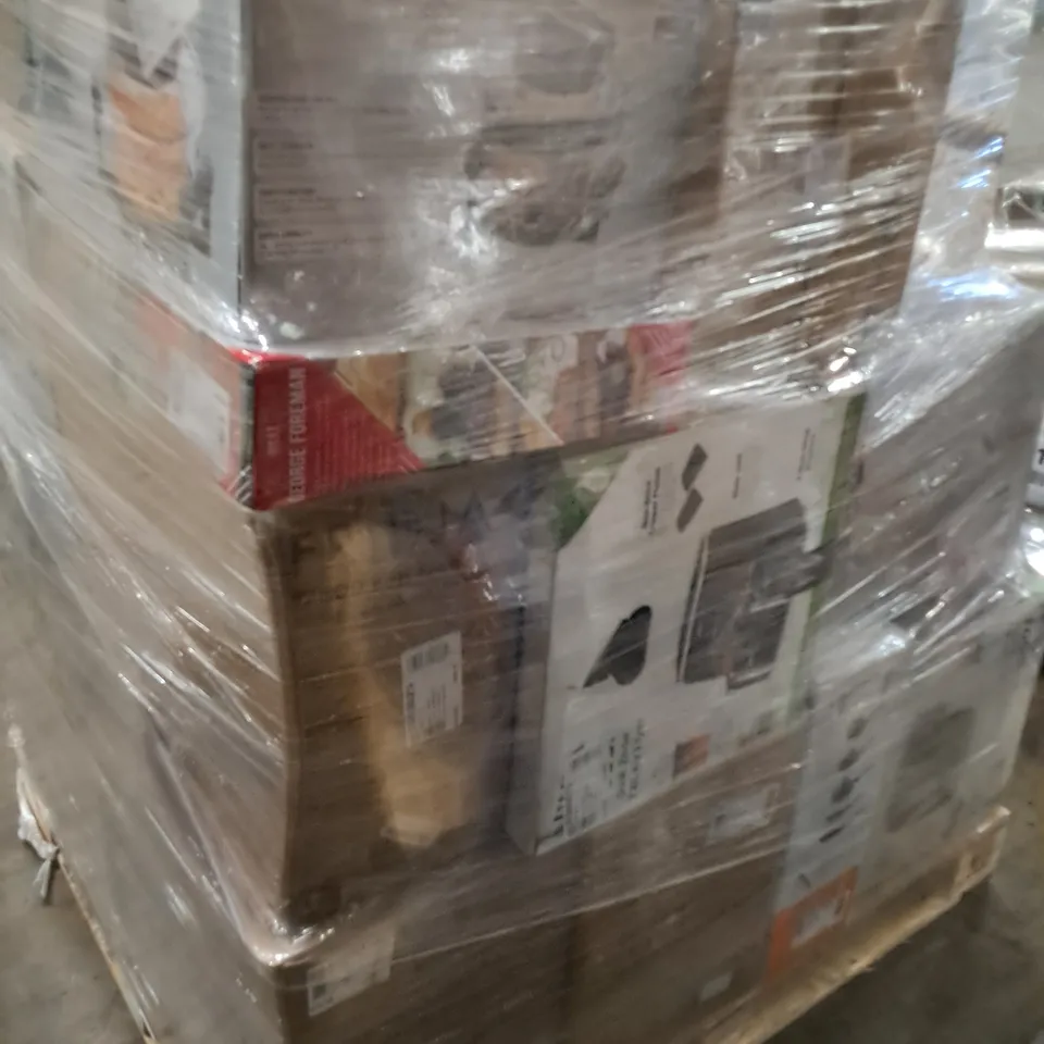 PALLET OF APPROXIMATELY 21 UNPROCESSED RAW RETURN HOUSEHOLD AND ELECTRICAL GOODS TO INCLUDE;