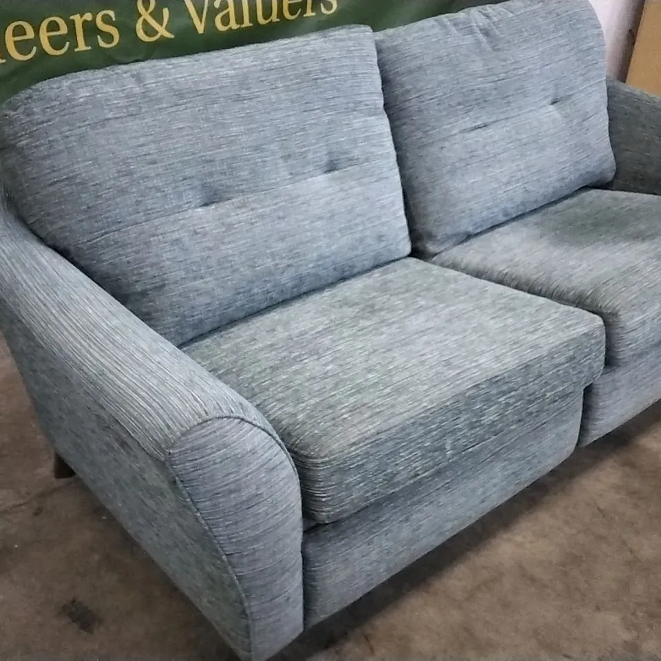QUALITY BRITISH DESIGNED & MANUFACTURED G PLAN HATTON FORMAL BACK 3 SEATER POWER RECLINER SOFA WAFFLE MARINE FABRIC