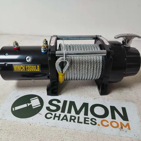 WINCH 13,500 LB CAPACITY WITH STEEL WIRE ROPE AND MOUNTING FRAME