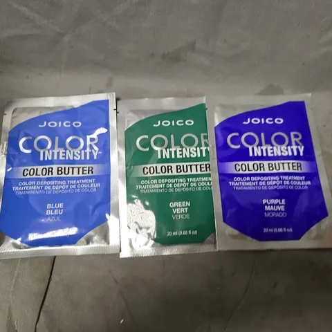 APPROXIMATELY 30 ASSORTED JOICO COLOUR INTENSITY BUTTER TO INCLUDE GREEN, BLUE, PURPLE, ETC - COLLECTION ONLY