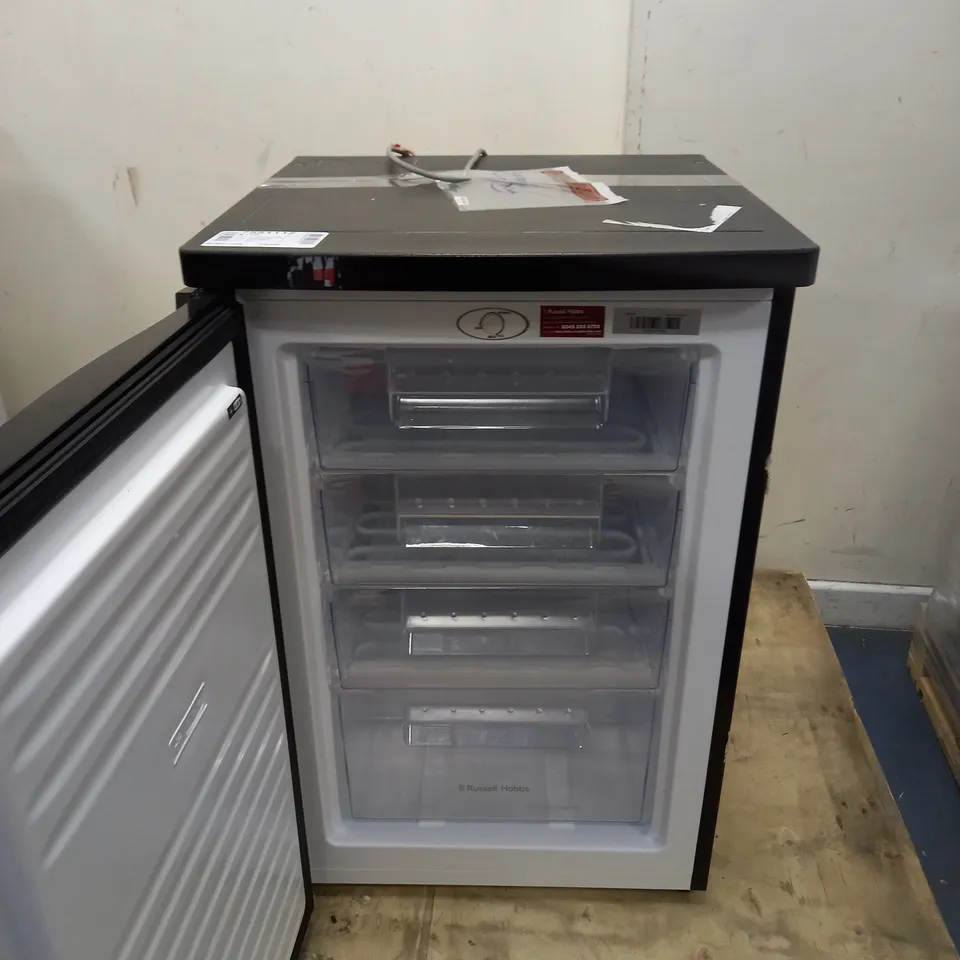 RUSSELL HOBBS RH55UCFZ6B FREESTANDING BLACK 55CM WIDE 83 LITRE UNDER COUNTER FREEZER COLLECTION ONLY