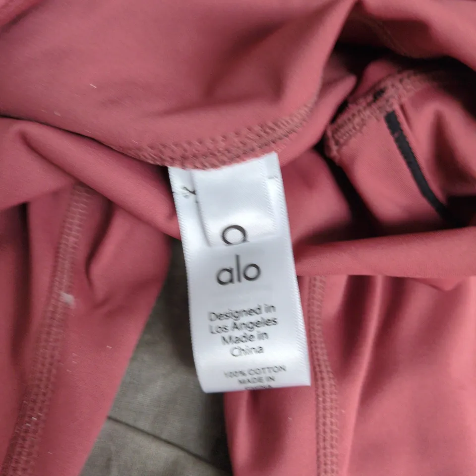 ALO YOGA WOMEN'S PINK SPORTS BRA & LEGGINGS SET – SIZE XS