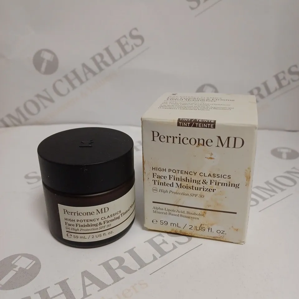 BOXED PERRICONE MD 2OZ HIGH POTENCY CLASSICS FACE FINISHING & FIRMING TINTED MOISTURISER 