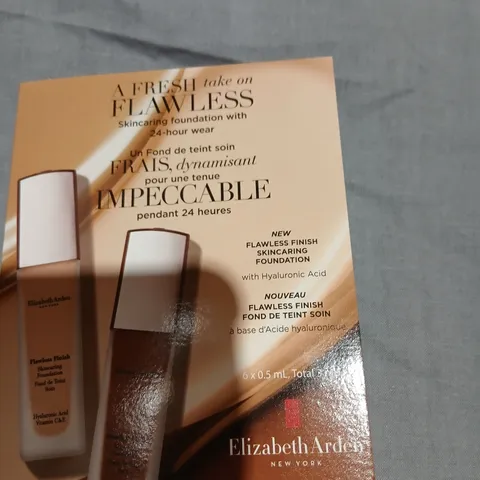 APPROXIMATELY 288 ELIZABETH ARDEN FLAWLESS FINISH SKINCARE FOUNDATION SET – 6 X 0.5 ML