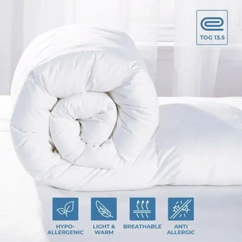 BAGGED HOLLOWFIBER 13.5 QUILTED DUVET TOG , DOUBLE 