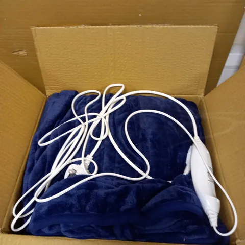 COZEE HOME HEATED NAVY THROW