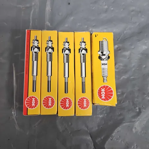 SET OF 4 NGK HEATING RODS AND 1 SPARK PLUG 