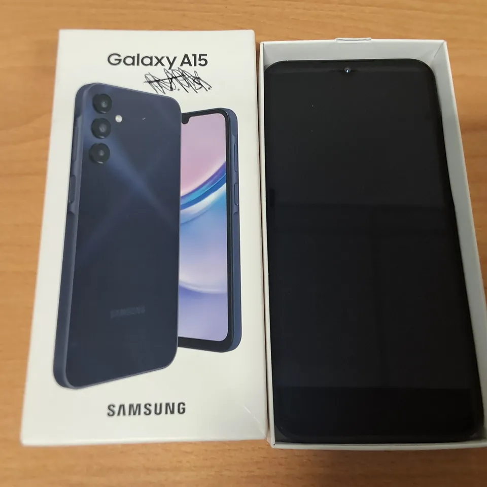 BOXED SAMSUNG GALAXY A15 4/128GB IN BLUE BLACK - SM-A155F