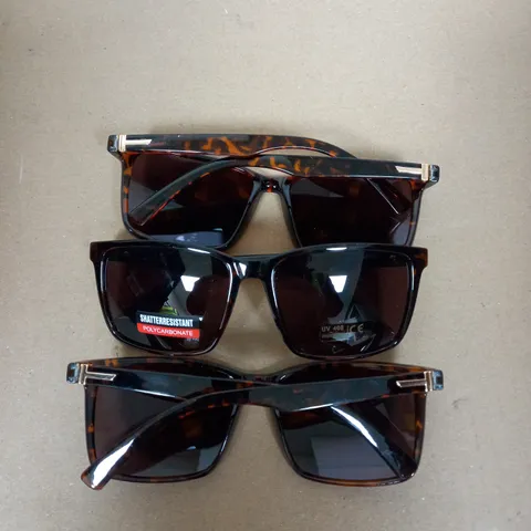BOX OF TORTOISE SHELL UV PROTECTOR SUN GLASSES