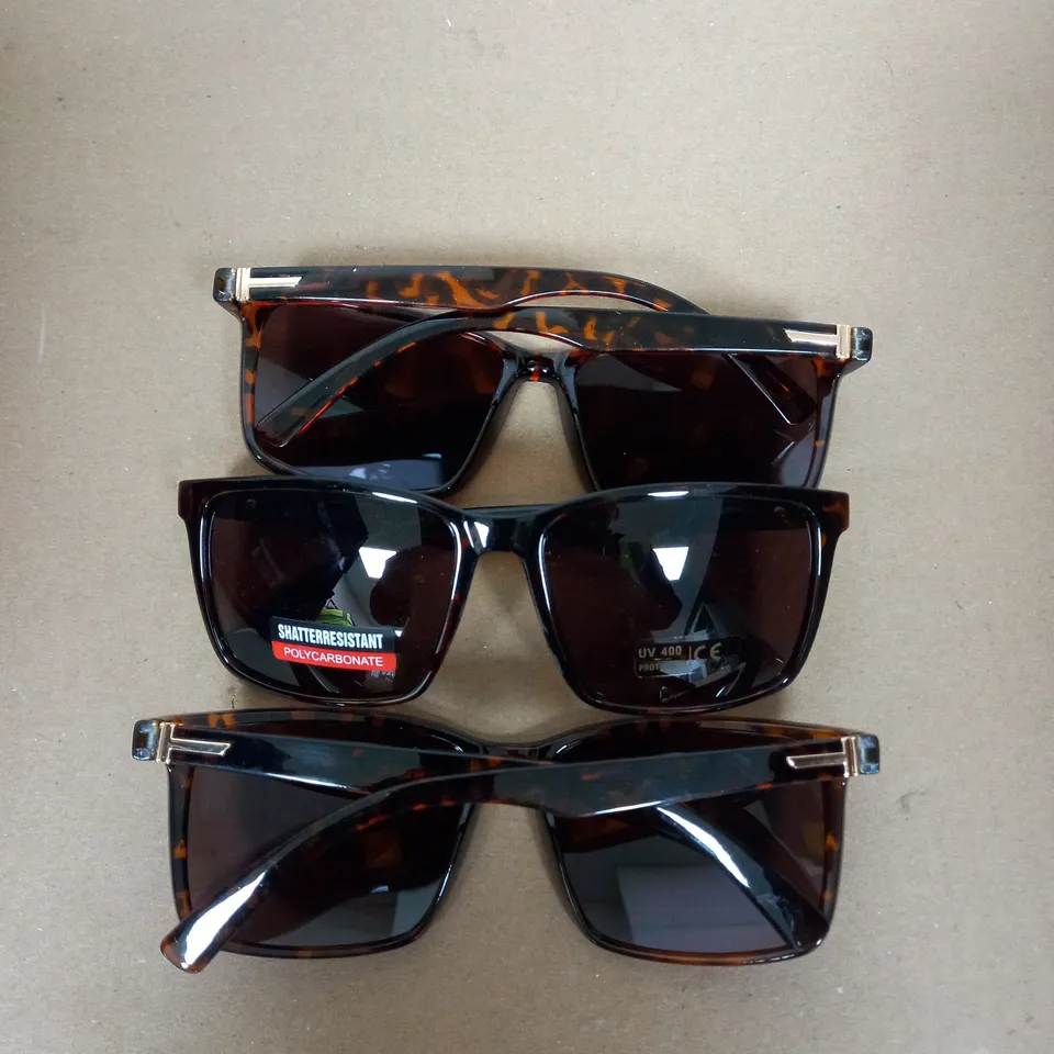 BOX OF TORTOISE SHELL UV PROTECTOR SUN GLASSES