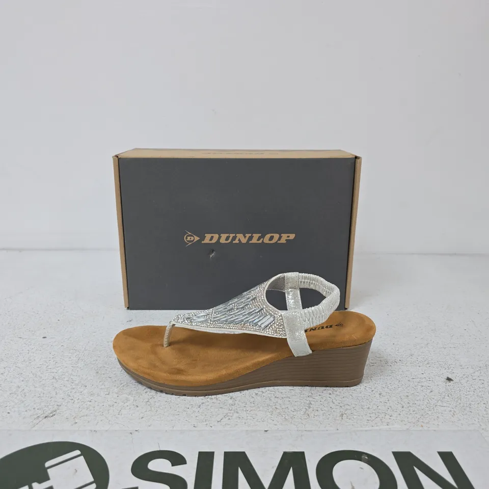 DUNLOP ABIGAIL DLP168 SILVER SANDALS – UK 6